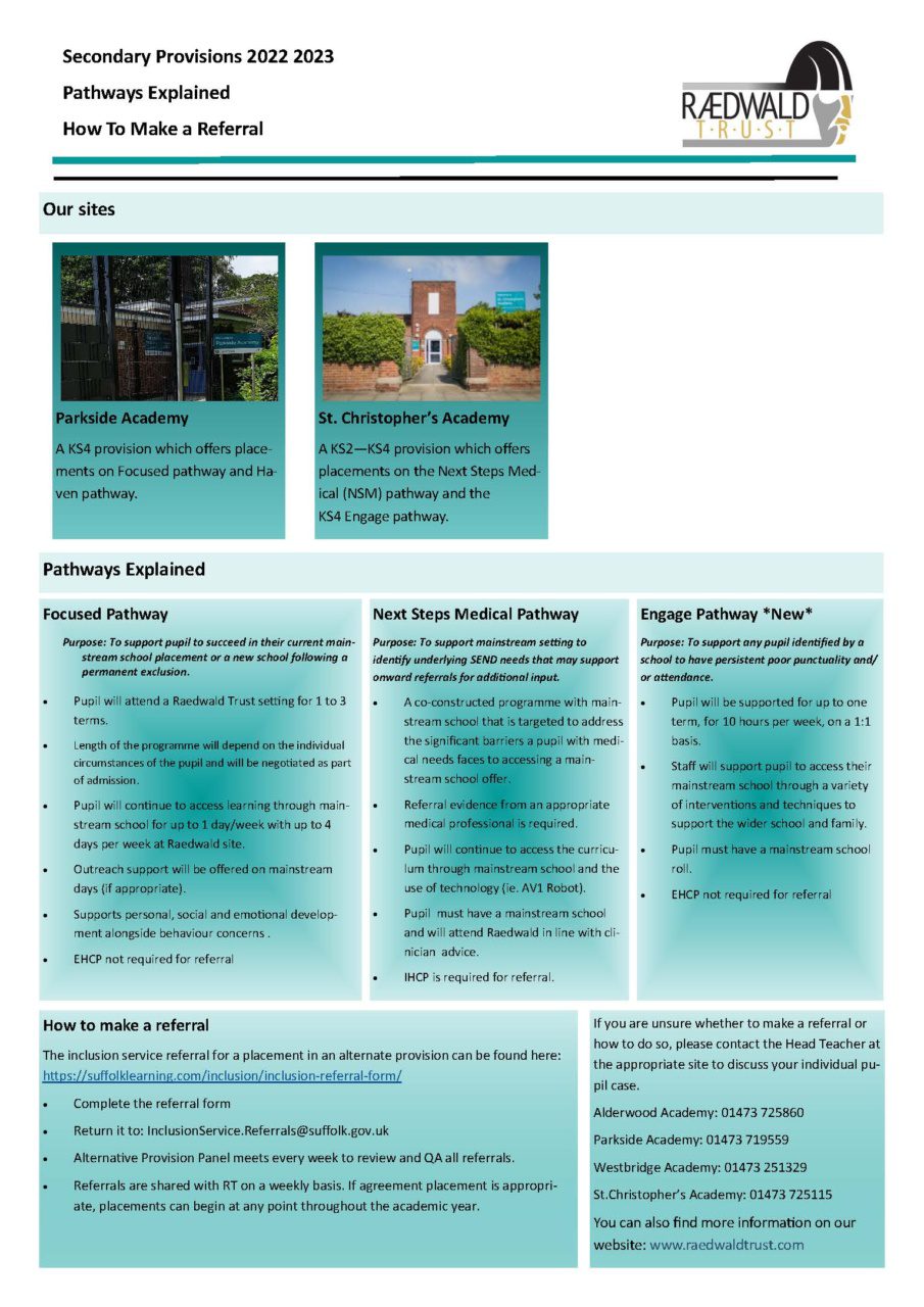 Raedwald Secondary Poster 2023 2024 Page 2
